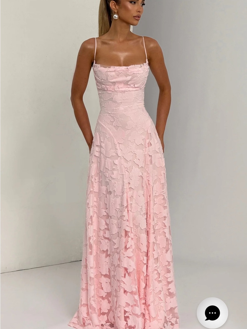 Baby Boo Pink Francis Maxi Dress in the color blush